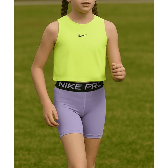 Nike Girls' Pro Dri-FIT Training Tank Top Neon M (10-12Y) - Picture 1 of 7